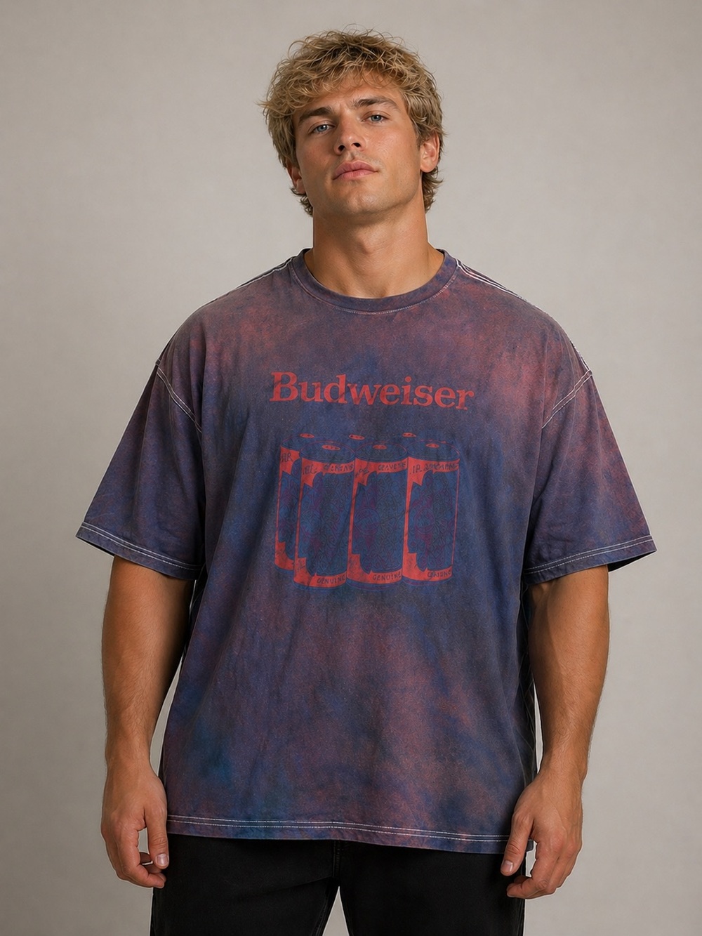 Budweiser Red and Blue Tee Size 3XB